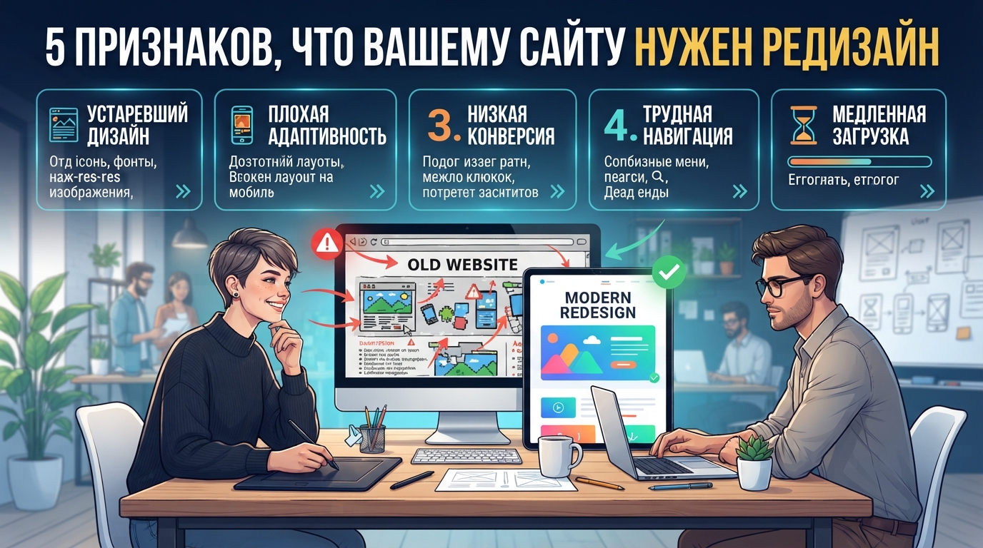 5 признаков, что вашему сайту нужен редизайн